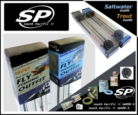 1 South Pacific Pro Style Outfit - Trout or Saltwater - preloaded ready to fish.